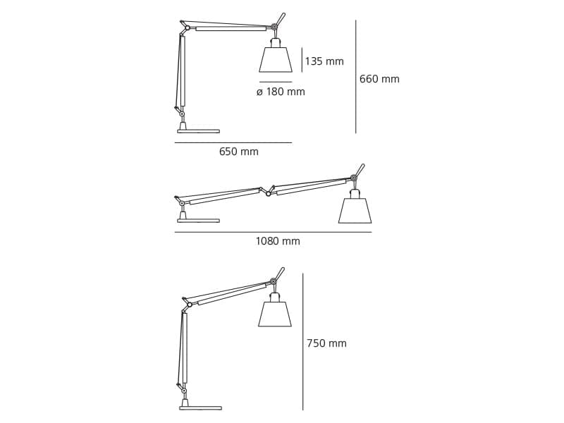 tolomeo basculante artemide michele de lucchi lampada da tavolo