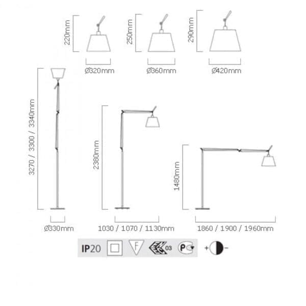artemide tolomeo mega