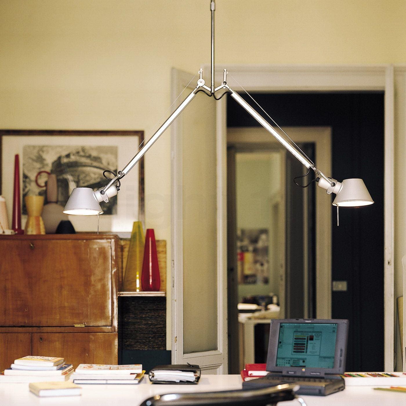artemide tolomeo due bracci suspension alluminio