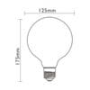 marino cristal globo filo led