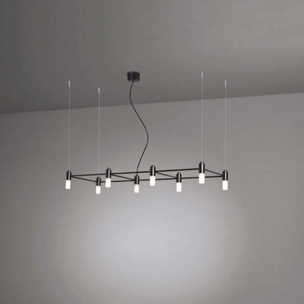 Tooy QUADRANTE  Lampadario - L 33 W 92 H 12 cm - Bianco Sabbia