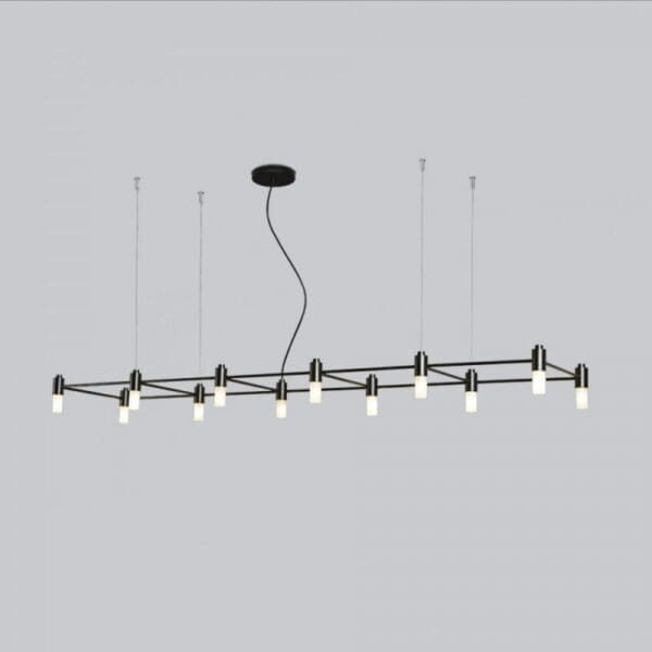Tooy QUADRANTE  Lampadario - L 151 W 33 H 12 cm - Bianco Sabbia