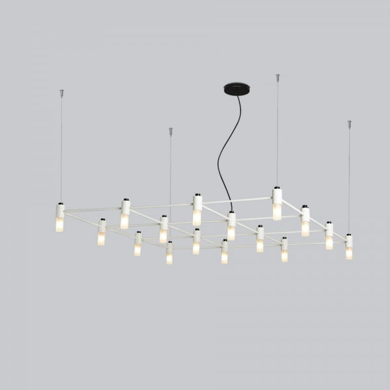 Tooy QUADRANTE  Lampadario - L 92 W 92 H 12 cm - Bianco Sabbia