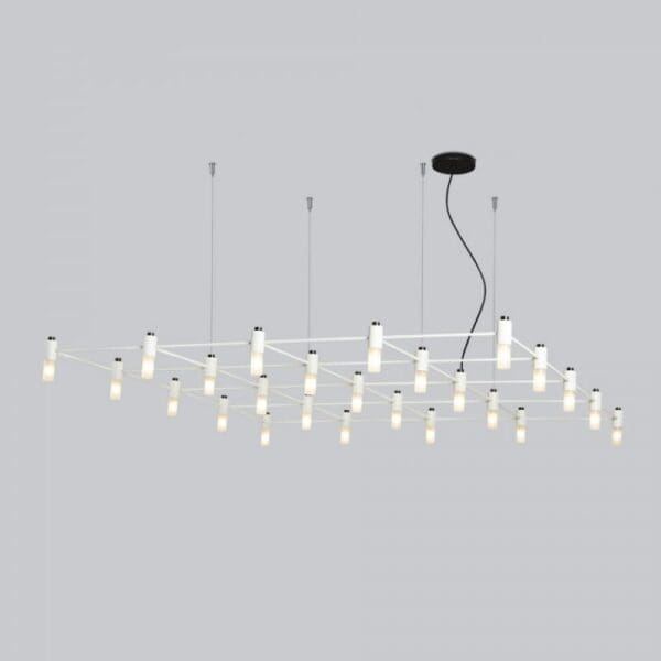 Tooy QUADRANTE  Lampadario - L 121 W 121 H 12 cm - Bianco Sabbia