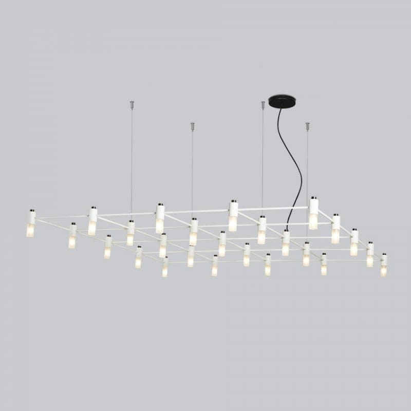 Tooy QUADRANTE  Lampadario - L 121 W 121 H 12 cm - Bianco Sabbia
