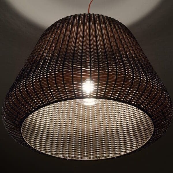 Panzeri RALPH - Sospensione Outdoor  diffusore in rattan marrone - diametro 35cm