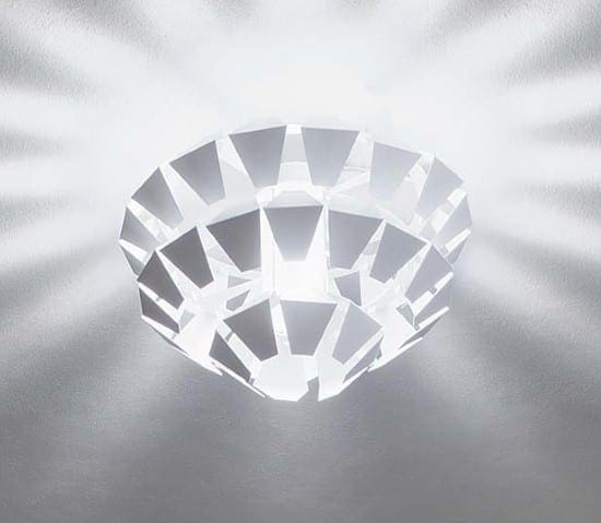 Panzeri AGAVE - Ceiling lamp diameter 50 cm - white metal petals