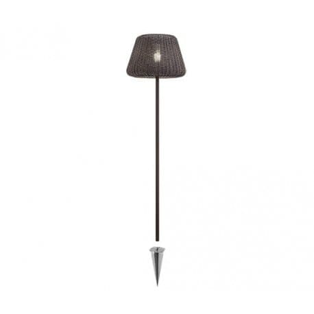 Panzeri RALPH - Outdoor  Lampada da terra con Picchetto - rattan MARRONE - D. 35 X H115 CM