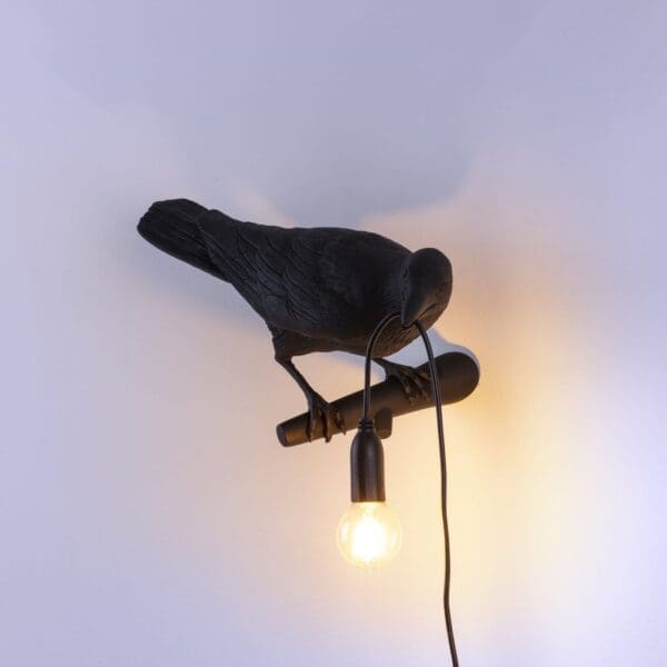 Seletti BIRD LAMP - looking Right indoor – black