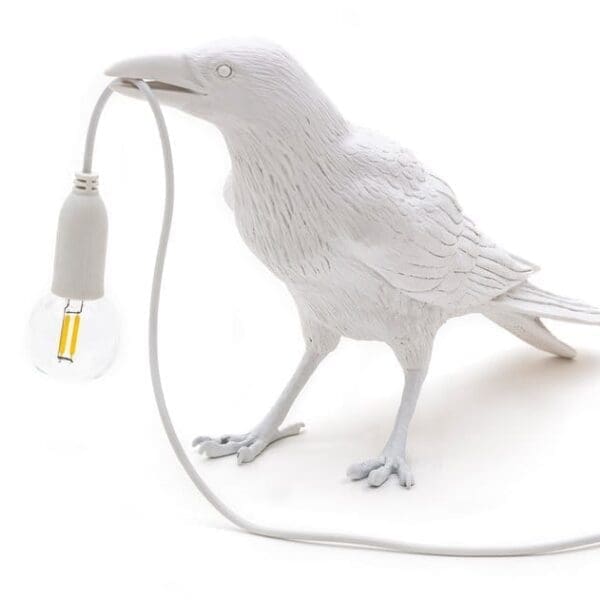 Seletti BIRD LAMP - waiting indoor – white