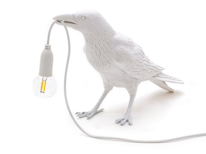 Seletti BIRD LAMP - waiting indoor – white