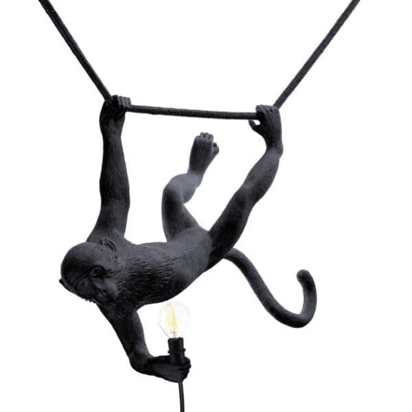 Seletti MONKEY LAMP – swing outdoor – black
