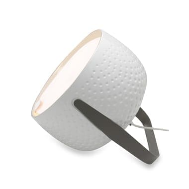 Karman BAG lampada tavolo piccola bianca texture - cm21 x 22 H.21,5 cm