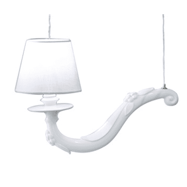 Karman DEJA-VU large opaque white suspension cm 60x25 H 45cm
