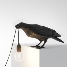 Seletti BIRD LAMP – playing outdoor – black