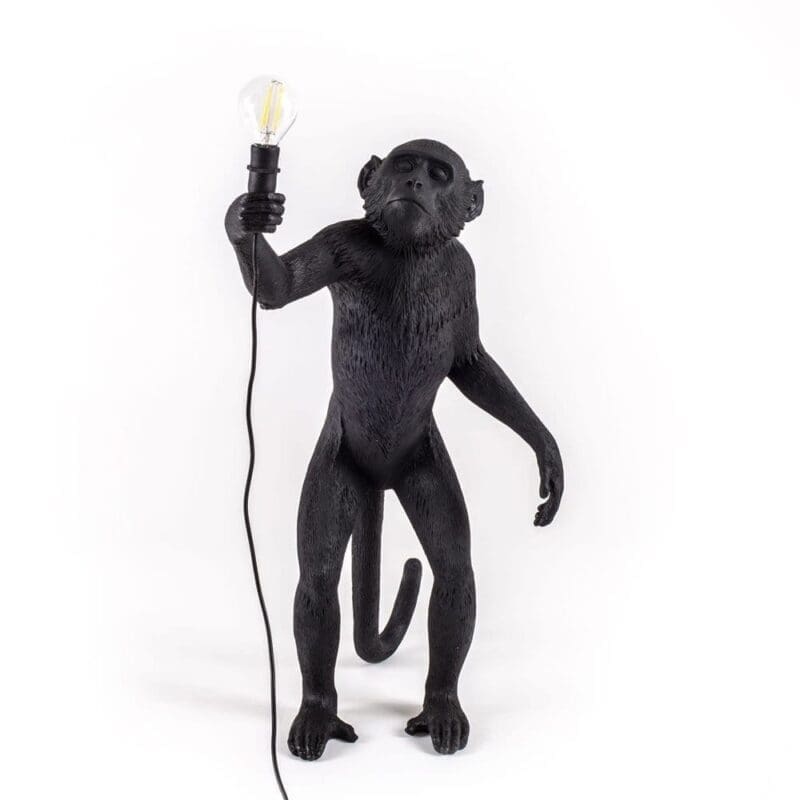 Seletti MONKEY LAMP - standing outdoor – black