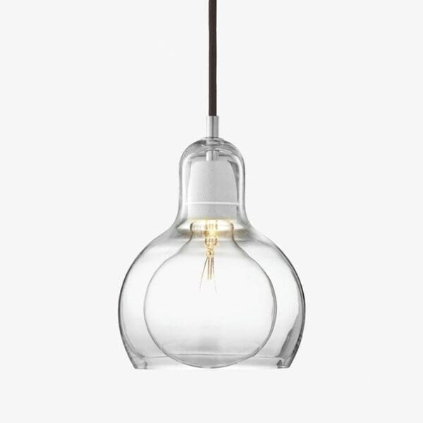 And Tradition MEGA BULB SR2 – vetro silver e cavo nero