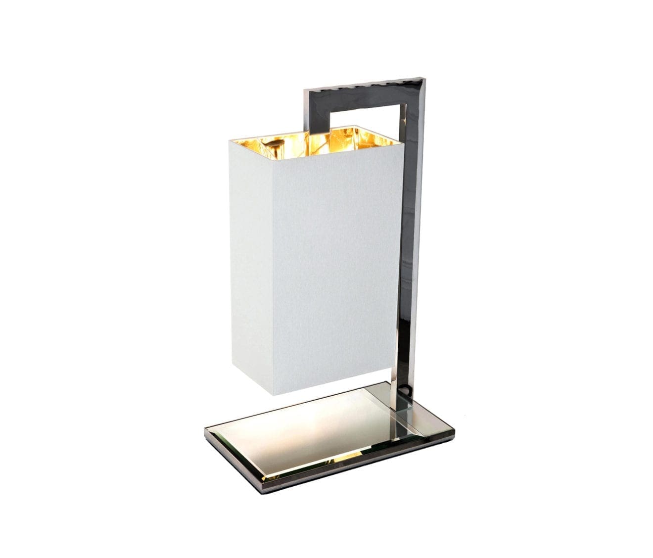 Contardi COCO TAVOLO MEGA - Nickel lucido con specchio molato con diffusore in cotone bianco