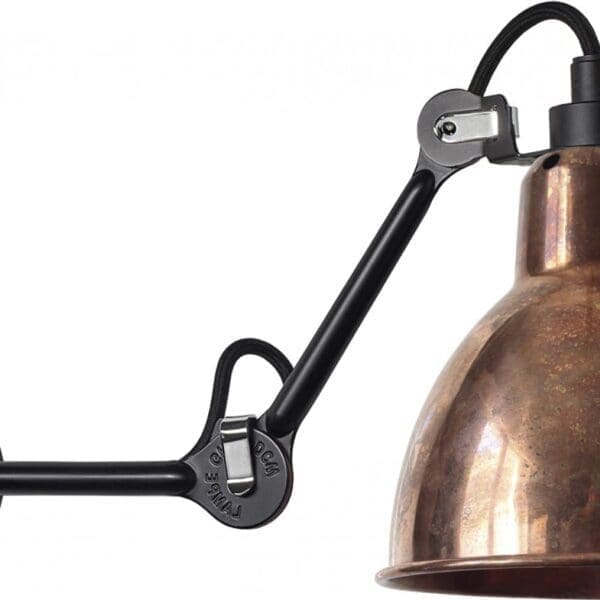 DCW Edition LAMPE GRAS N°204 L40 - nero metallo ramato grezzo