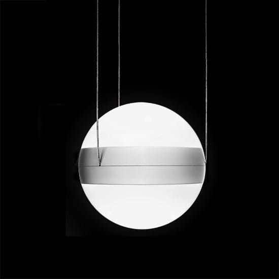 Cini&Nils SFERICO sospensione opalescente – dimmer fase taglio – argento opaco