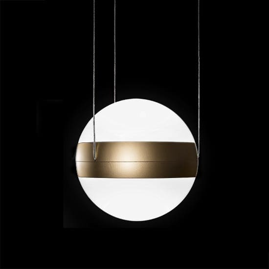 Cini&Nils SFERICO sospensione opalescente – dimmer fase taglio –  oro opaco