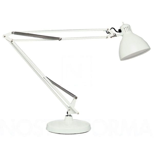 Fontana Arte NASKA E27 con base tavolo - bianco