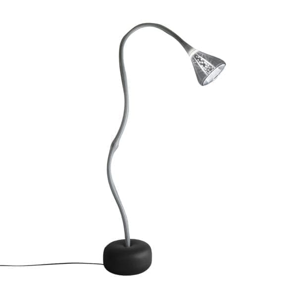 Artemide PIPE LED FLOOR - bianco traslucido base nero