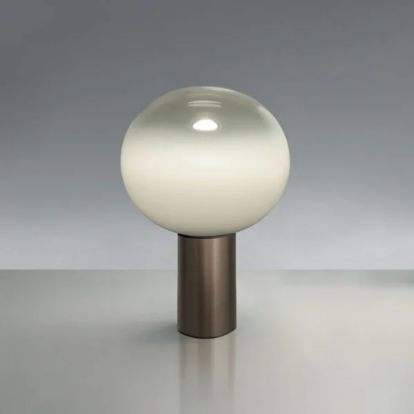 Artemide LAGUNA 26 TABLE - transparent diffuser with satin brass structure