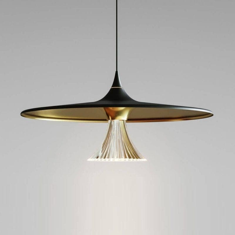 Artemide IPNO SUSPENSION - ottica trasparente struttura nero oro