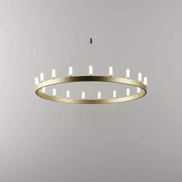 Fontana Arte CHANDELIER small suspension - gold white