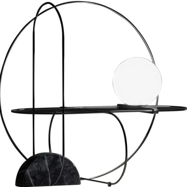 Fontana Arte SETAREH grande tavolo - nero lucido,nero