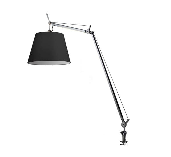 Artemide TOLOMEO MEGA LED TABLE 3000K Dimmer su cavo - alluminio diffusore tessuto nero 36cm