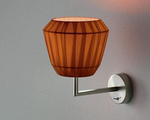 Modoluce LOTO applique con interruttore – plissè cotto rosso