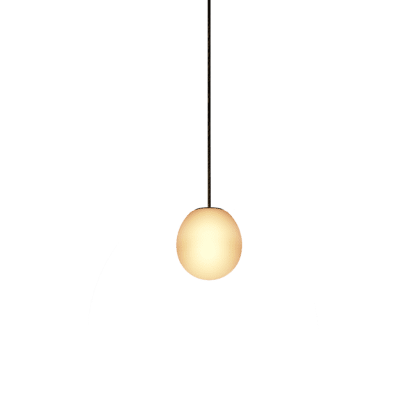 Wever Ducre DRO LED 1.0 sospensione - 125mm nero e vetro opalino marrone