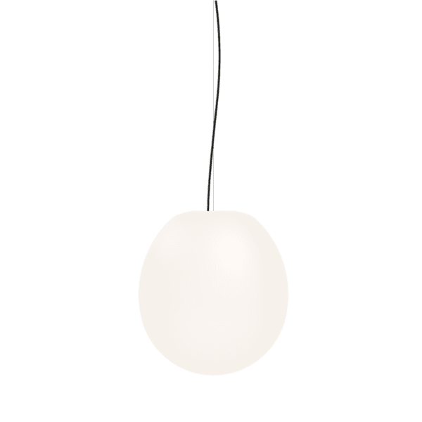 Wever Ducre DRO LED 4.0 sospensione - 385mm nero e vetro opalino bianco