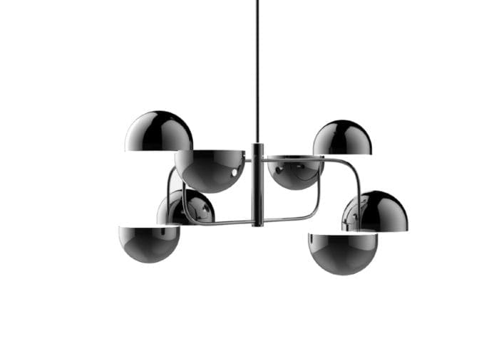 Penta ELISABETH sospensione grande - cromo nero lucido