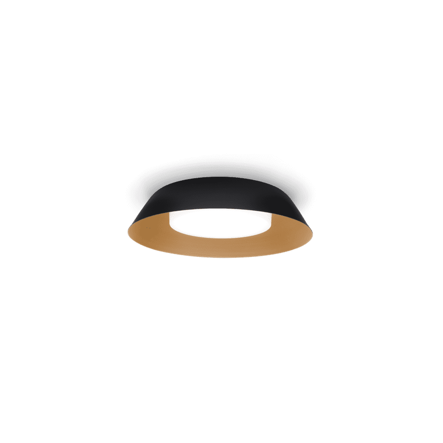 Wever Ducre TOWNA 3.0 IP44 soffitto 2700K - 460mm nero e oro