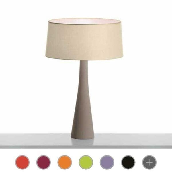 Modoluce AURA tavolo – base canapa grezza plissè ribbon