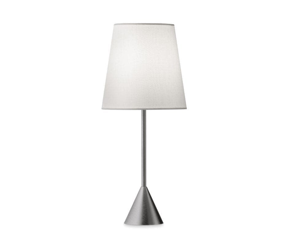 Modoluce LUCILLA tavolo grande – D.24cm H.68cm – nichel cotone bianco