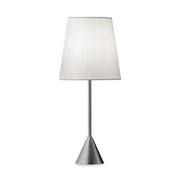 Modoluce LUCILLA tavolo grande – D.24cm H.68cm – nichel cotone bianco