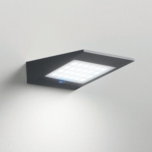 Ai Lati SOLAR parete con pannello solare e sensore crepuscolare  - grigio scuro