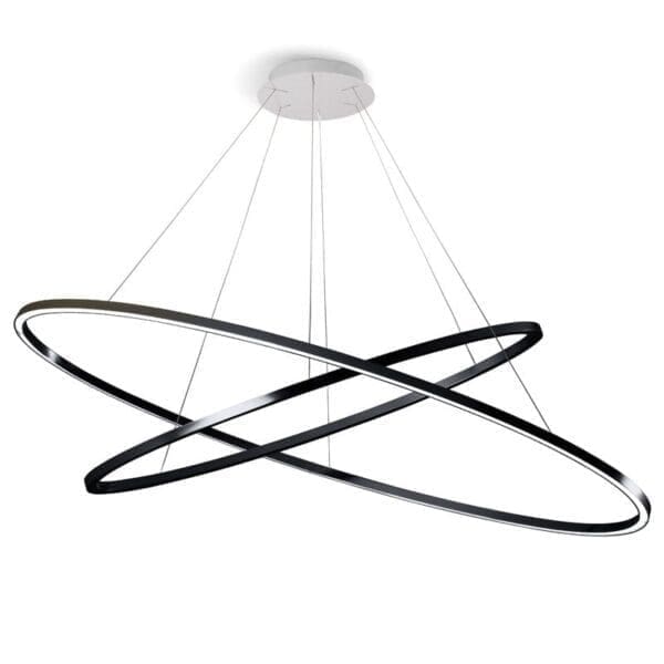 Nemo ELLISSE DOUBLE MEGA minor uplight major downlight sospensione 2700K – nero