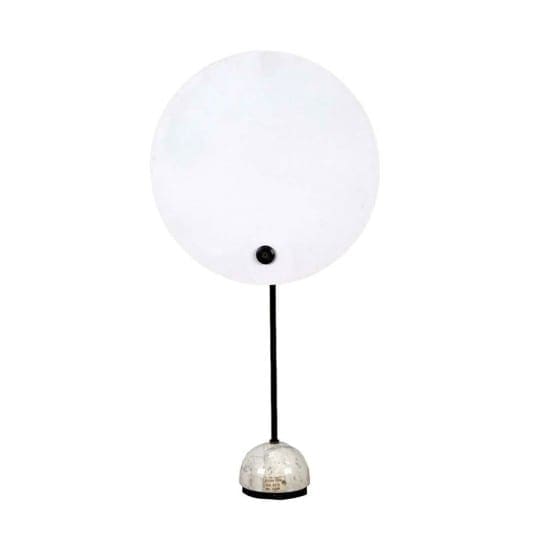 Nemo KUTA tavolo – diffusore bianco/nero cromo e marmo bianco