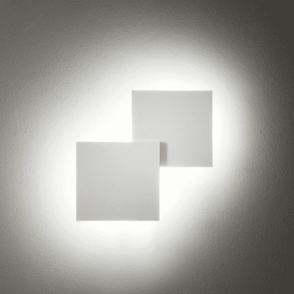 Lodes PUZZLE SQUARE DOUBLE 3000K parete/soffitto – bianco opaco