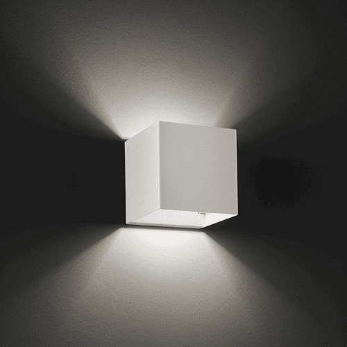 Lodes LASER CUBE 10x10 3000K parete – bianco opaco