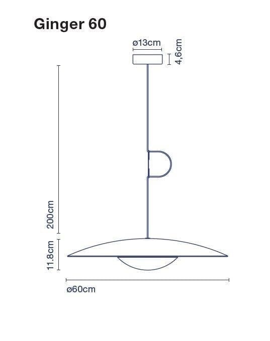 Marset Ginger 60 Metal  Bianco dimmerabile
