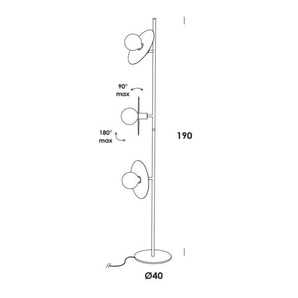 Vesoi 33 Giri 30-ph3 Ottone grezzo - Bianco
