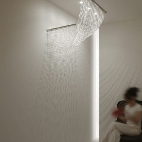 Vesoi Gioiello drappo 100-pl led acciaio AISI 430 lucido bianco