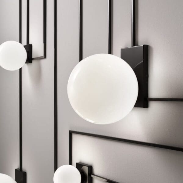 Vesoi Perimetro di multiplo 80-80-sp quadrato nero con diffusore bianco latte