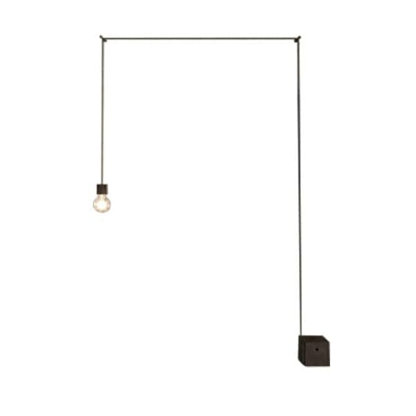 Vesoi Tiramisù 20-ph led on-off cemento naturale ottica 180° cavo nero